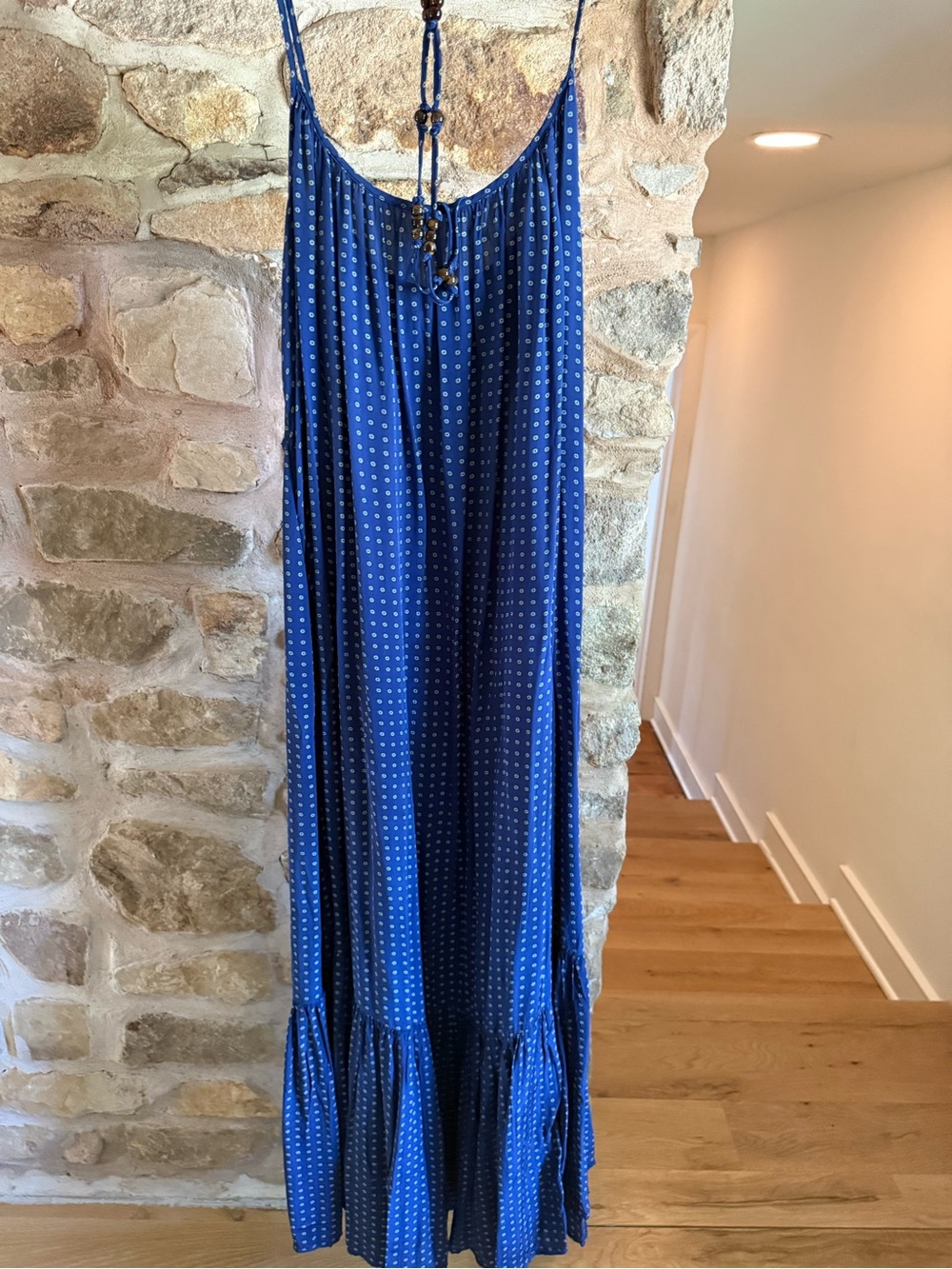 J. Crew Navy Blue Polka Dot Maxi Sundress - Picture 5 of 8
